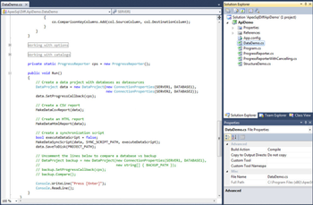 Apex SQL Diff API screenshot