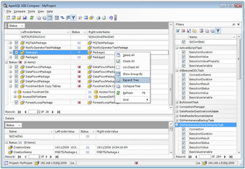 Apex SQL SSIS Compare screenshot