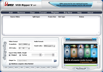 Apex VCD Ripper screenshot 2