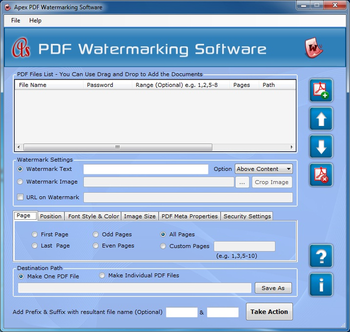 Apex Watermarking on PDFs screenshot