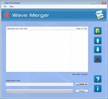 Apex WAV Merger screenshot