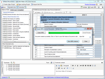 Apex XBRL Maker 2011 screenshot