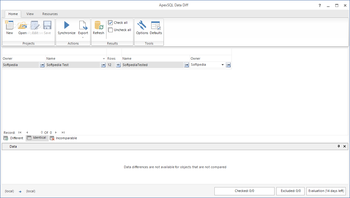 ApexSQL Data Diff screenshot 2