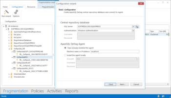 ApexSQL Defrag screenshot 2