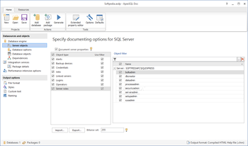 ApexSQL Doc screenshot 2