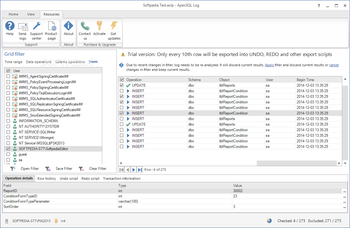 ApexSQL Log screenshot 4