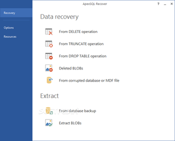 ApexSQL Recover screenshot