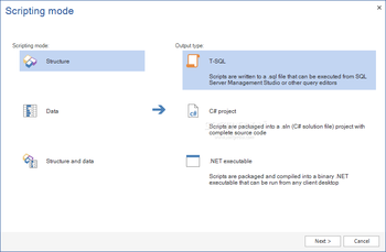 ApexSQL Script screenshot 3