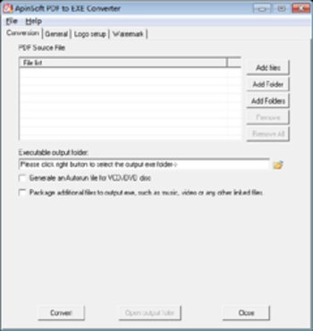 ApinSoft PDF to EXE Converter screenshot