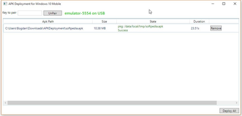 APK Deployment for Windows 10 Mobile screenshot 2