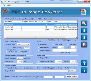 Aplus PDF to Image Converter screenshot