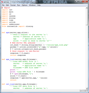 APMonitor Modeling Language screenshot