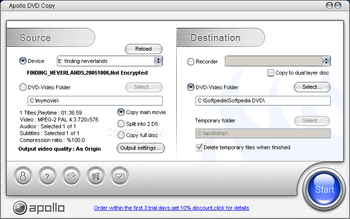 Apollo DVD Copy screenshot
