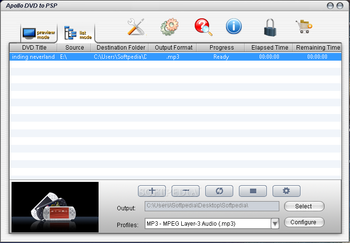 Apollo DVD to PSP screenshot