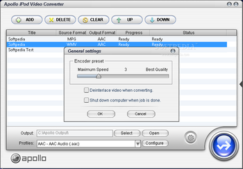 Apollo iPod Video Converter screenshot 2