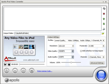 Apollo iPod Video Converter screenshot 3