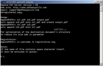 Append Pdf Server (personal license) screenshot