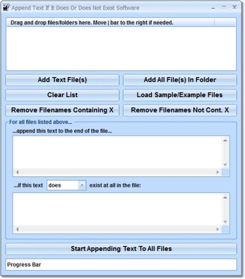Append Text If It Does Or Does Not Exist Software screenshot