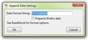 AppendDate screenshot