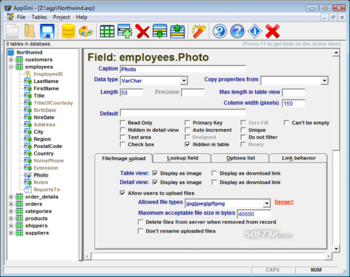 AppGini PHP Code Generator For MySQL screenshot 2