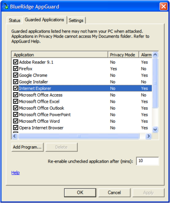 AppGuard screenshot 2