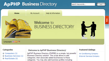 ApPHP Business Directory screenshot