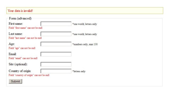 ApPHP DataValidator screenshot
