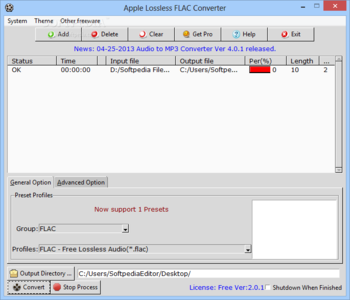 Apple Lossless FLAC Converter screenshot