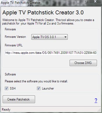 Apple TV Patchstick Creator screenshot