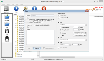 AppleXsoft File Recovery screenshot 3