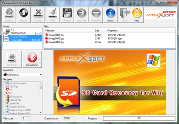 AppleXsoft SD Card Recovery screenshot