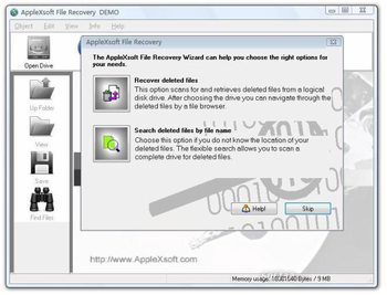 AppleXsoft Windows File Recovery screenshot 2