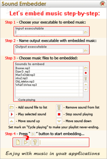 Application Sound Embedder screenshot 2