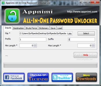 Appnimi All-In-One Password Unlocker screenshot