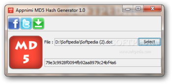 Appnimi MD5 Hash Generator screenshot