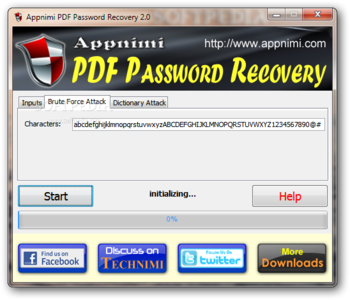 Appnimi PDF Password Recovery screenshot 2