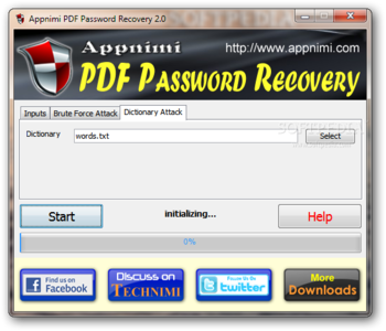 Appnimi PDF Password Recovery screenshot 3