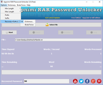 Appnimi RAR Password Unlocker screenshot 2
