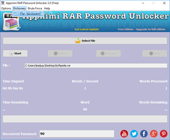 Appnimi RAR Password Unlocker screenshot 3