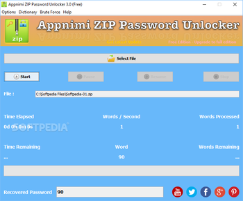 Appnimi ZIP Password Unlocker screenshot