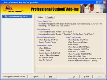 Appointments By Email Outlook 2003/Outlook 2002/Outlook 2000 screenshot