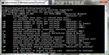 Apriori screenshot