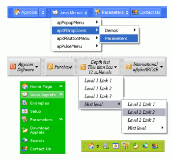 Apycom Java Menus and Buttons screenshot