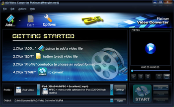 AQ Video Converter Platinum screenshot