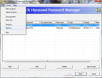AQL htpasswd & htaccess Password Manager screenshot 4