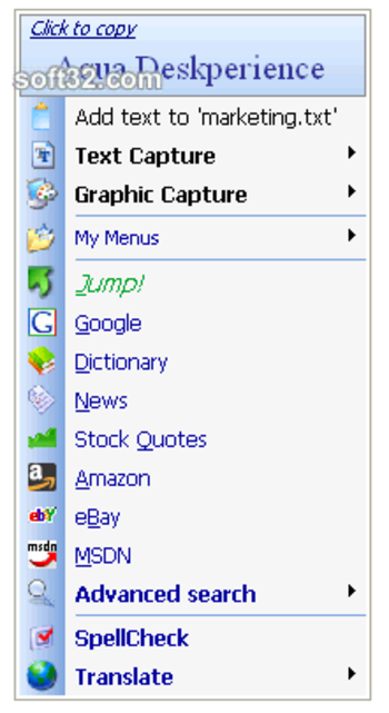 Aqua Deskperience screenshot