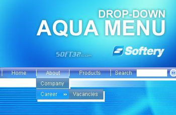 Aqua Drop-Down Flash Menu screenshot 3