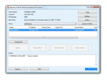 Aquarius Soft PC Remote Shutdown Pro screenshot 2