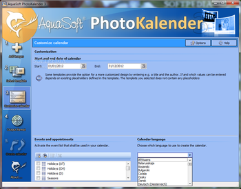 AquaSoft PhotoKalender screenshot 4