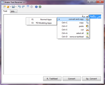 Arabic Text Reverser screenshot